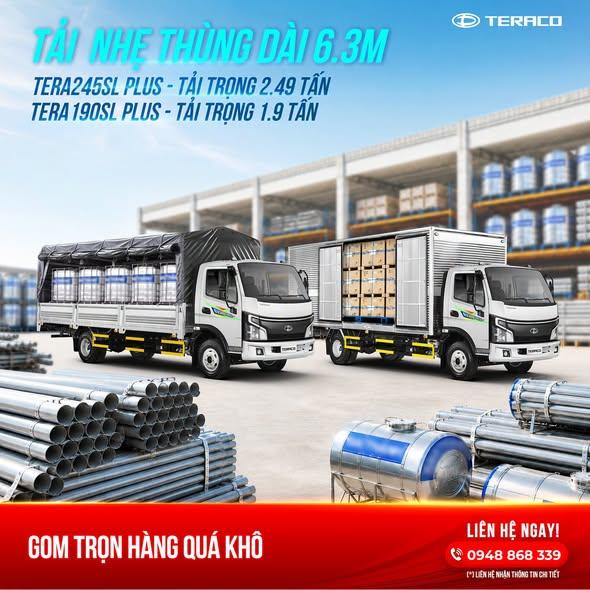 CHỌN ĐÚNG XE TẢI TERACO – TỐI ƯU MỌI CHUYẾN HÀNG