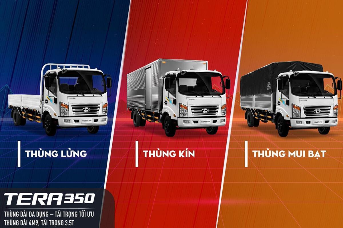 TERA350 là sản phẩm phù hợp với khách hàng có nhu cầu chở nhiều hàng hóa